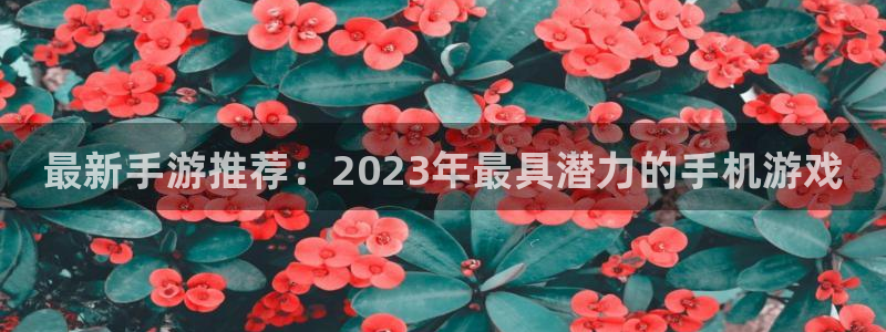 杜邦娱乐平台登录：最新手游推荐：2023年最具潜力的手机游戏
