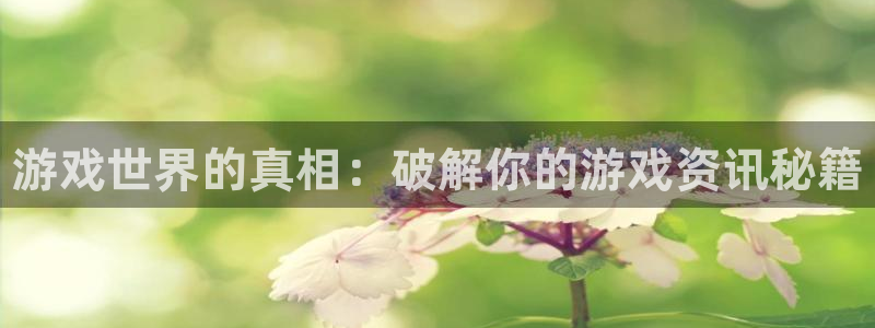 杜邦娱乐app下载地址：游戏世界的真相：破解你的游戏资讯秘籍